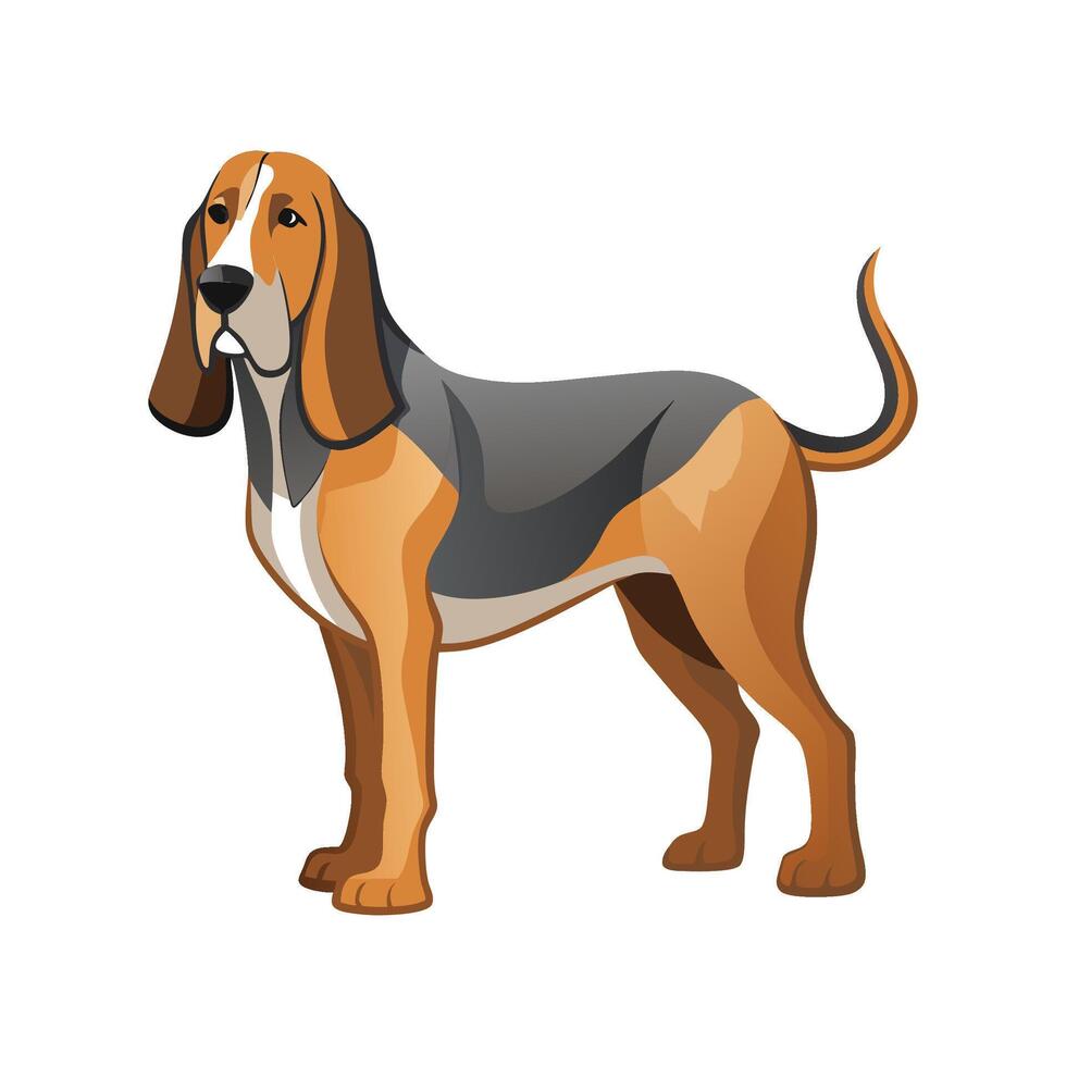Unique Bloodhound Art for Creatives vector