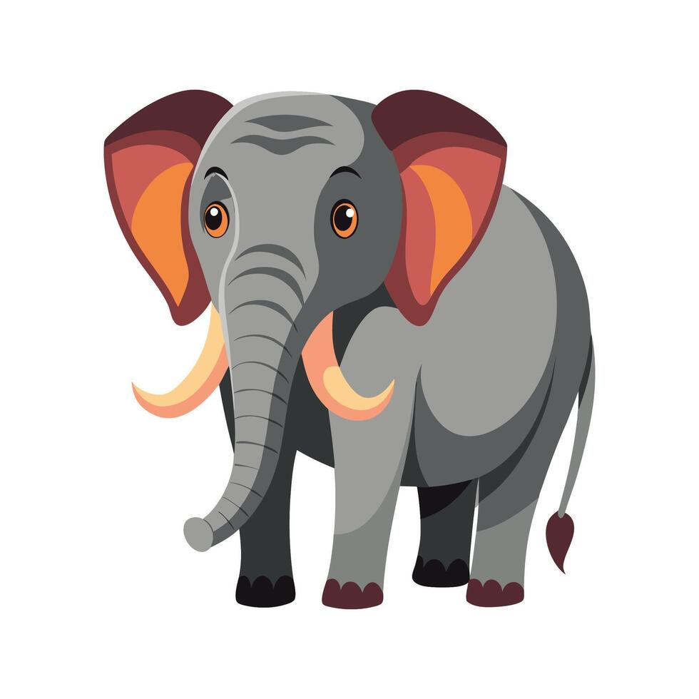 Stylish Borneo Pygmy Elephant Art vector