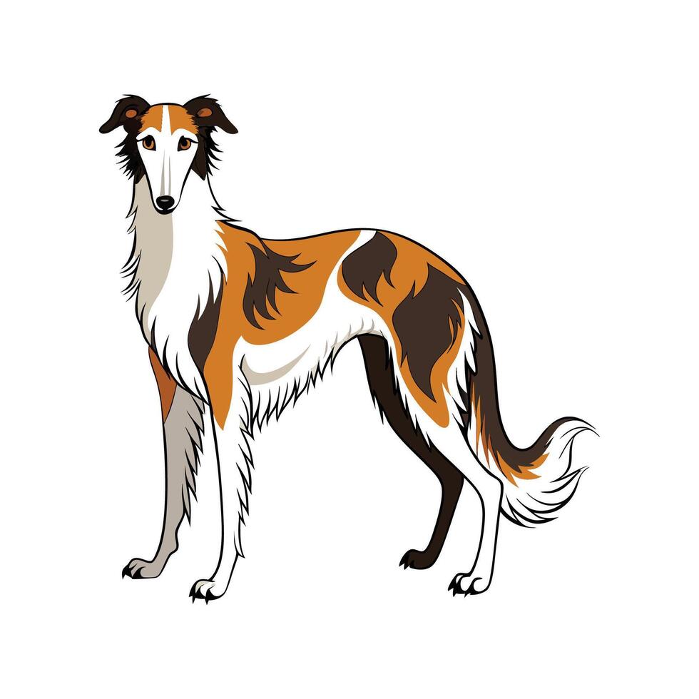 Unique Borzoi Art for Creatives vector