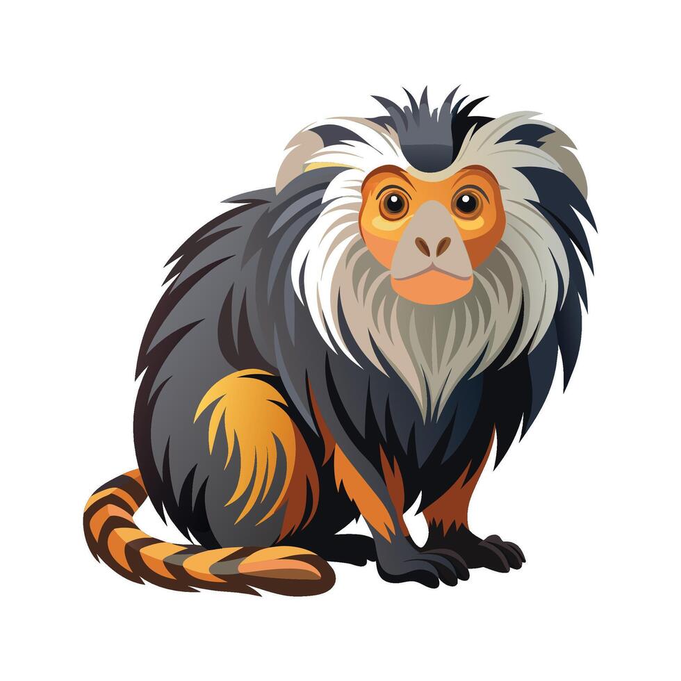 Charming Brazilian Marmoset Art for Projects vector