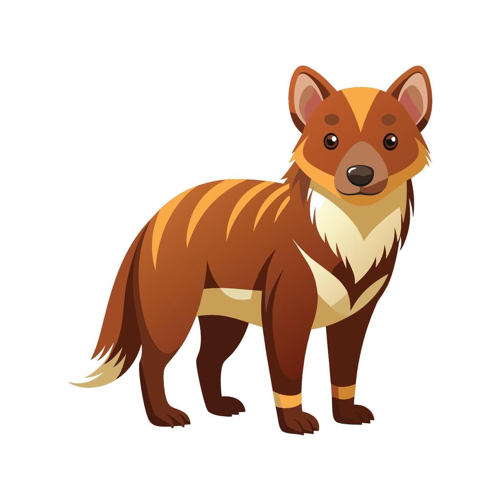 Stylized Bush Dog Among Foliage vector