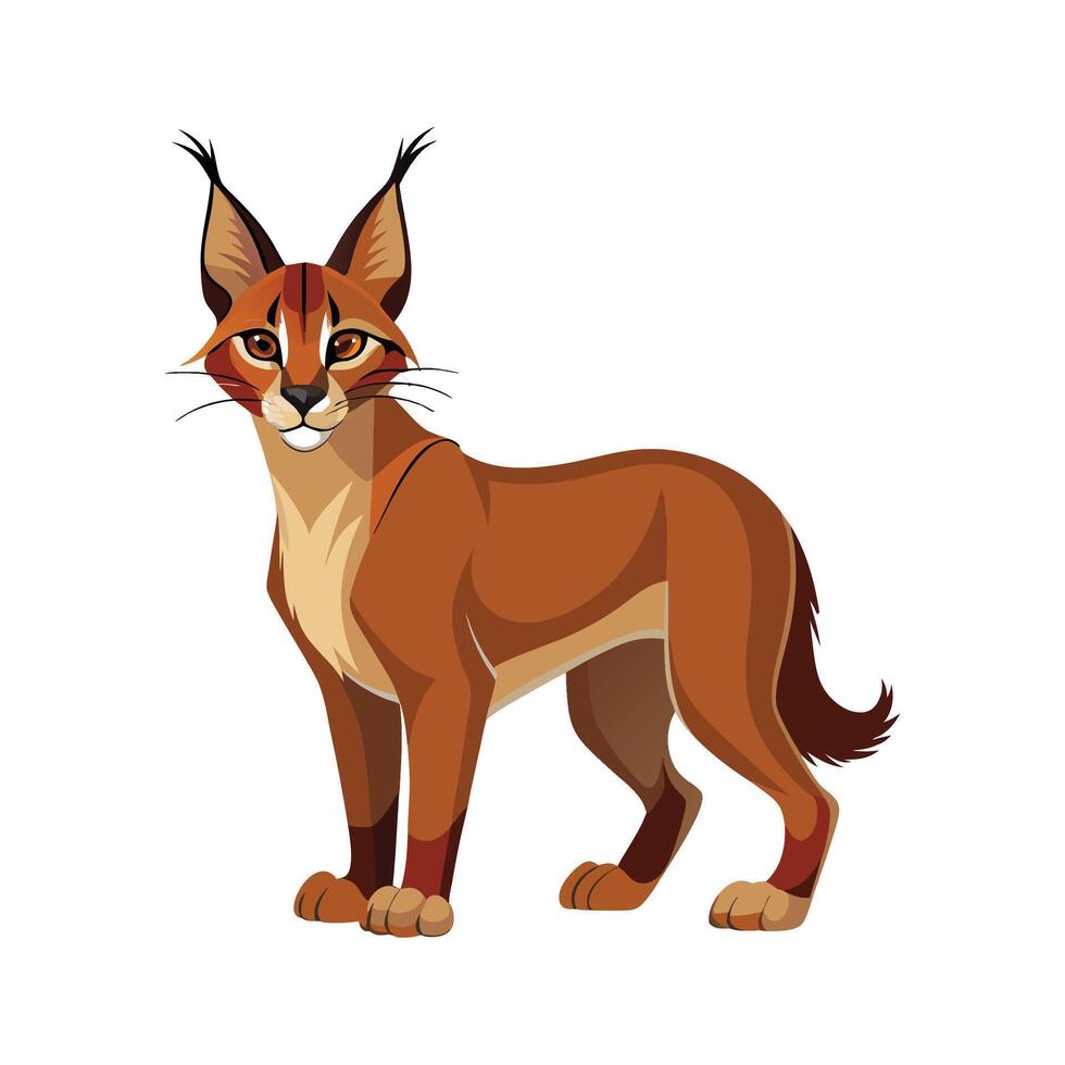 Fascinating Caracal in Its Habitat vector