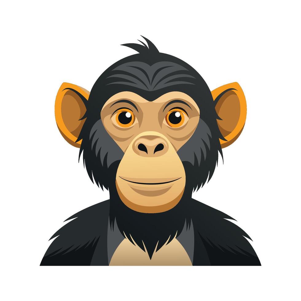 Chimpanzee Showing Affection to Young vector