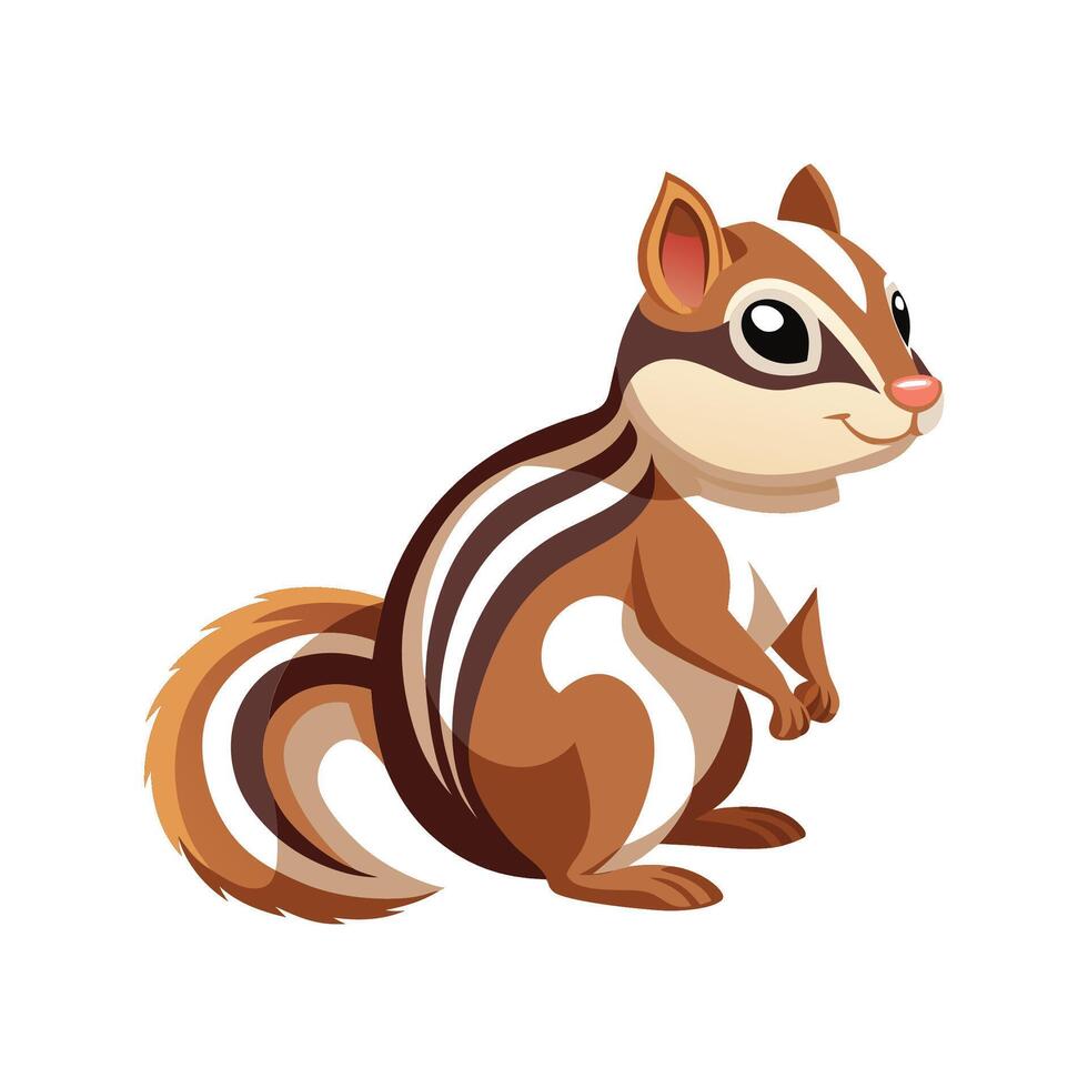 Chipmunk in Lively Forest Environment vector