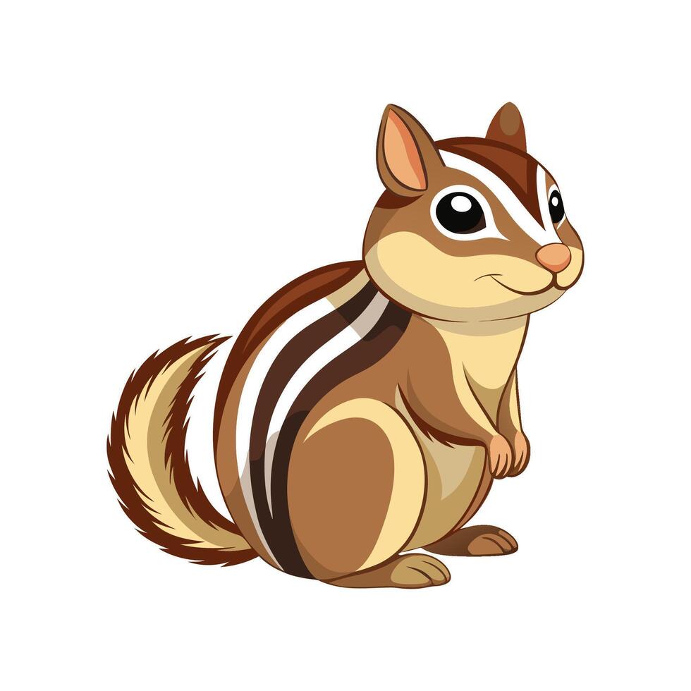 Charming Chipmunk in Natural Habitat vector