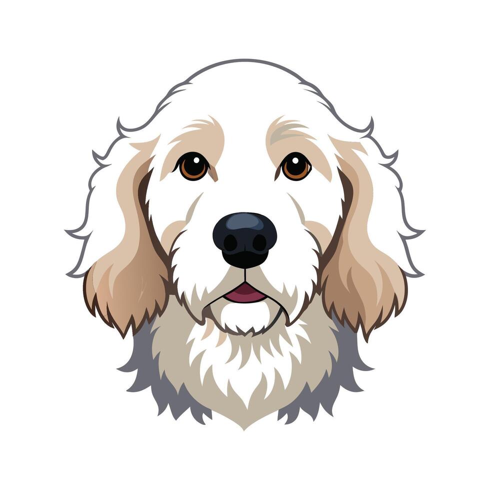 Delightful Clumber Spaniel with Friends vector