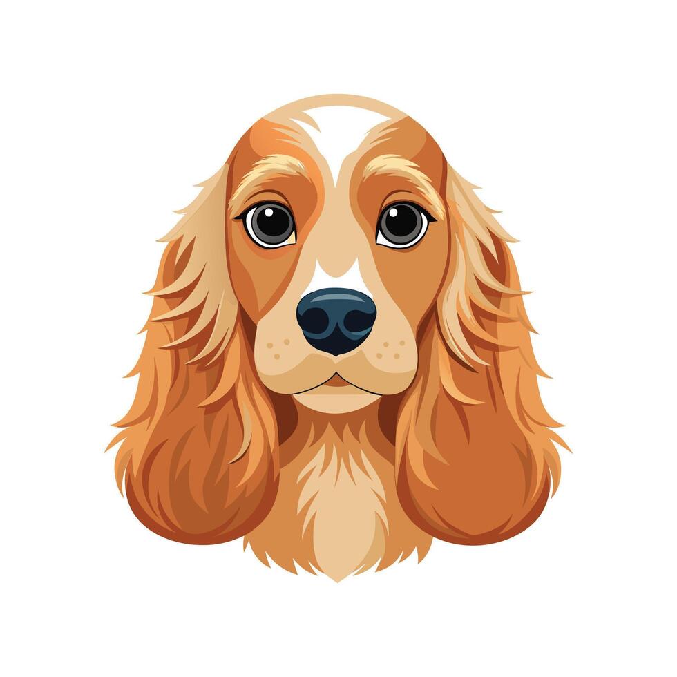 Charming Cocker Spaniel Enjoying the Sunshine vector