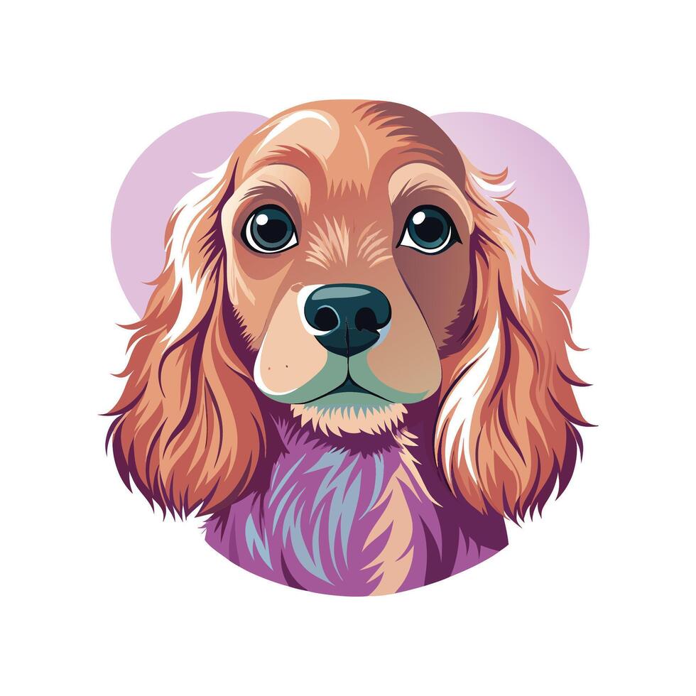 Sophisticated Cocker Spaniel in Portrait vector
