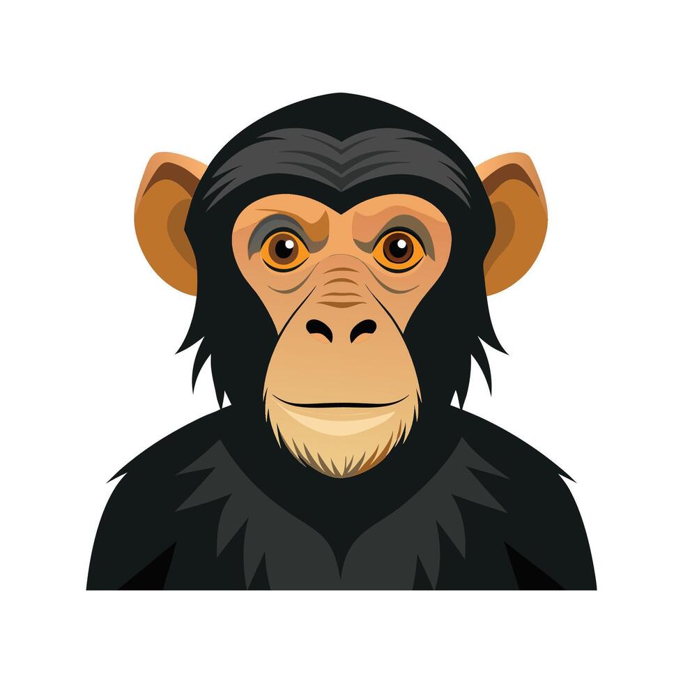 Majestic Common Chimpanzee in Thriving Habitat vector
