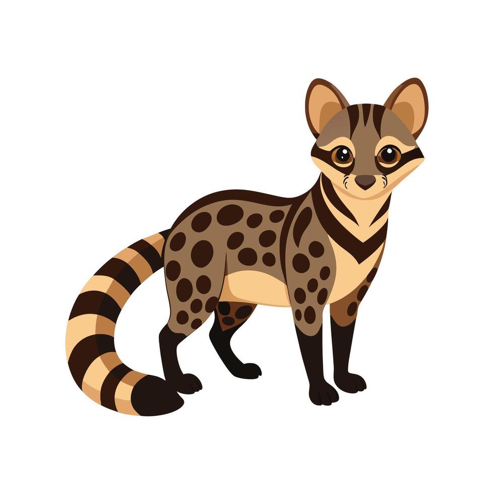 Genet Lurking Amongst Twigs vector