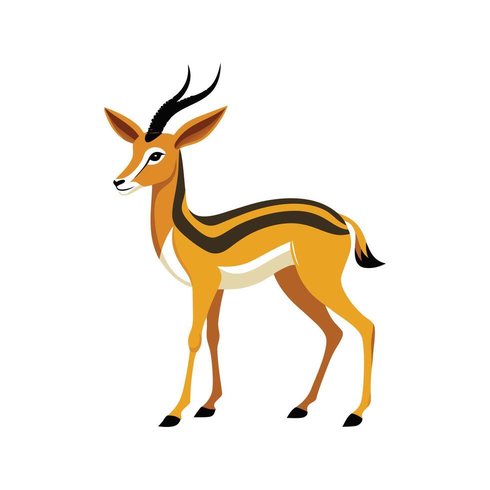 Elegant Dama Gazelle in Motion vector