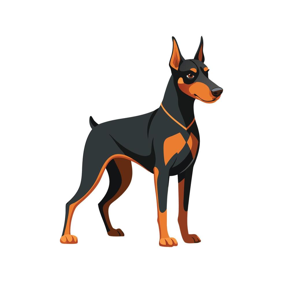 Majestic Doberman Pinscher Running Free vector