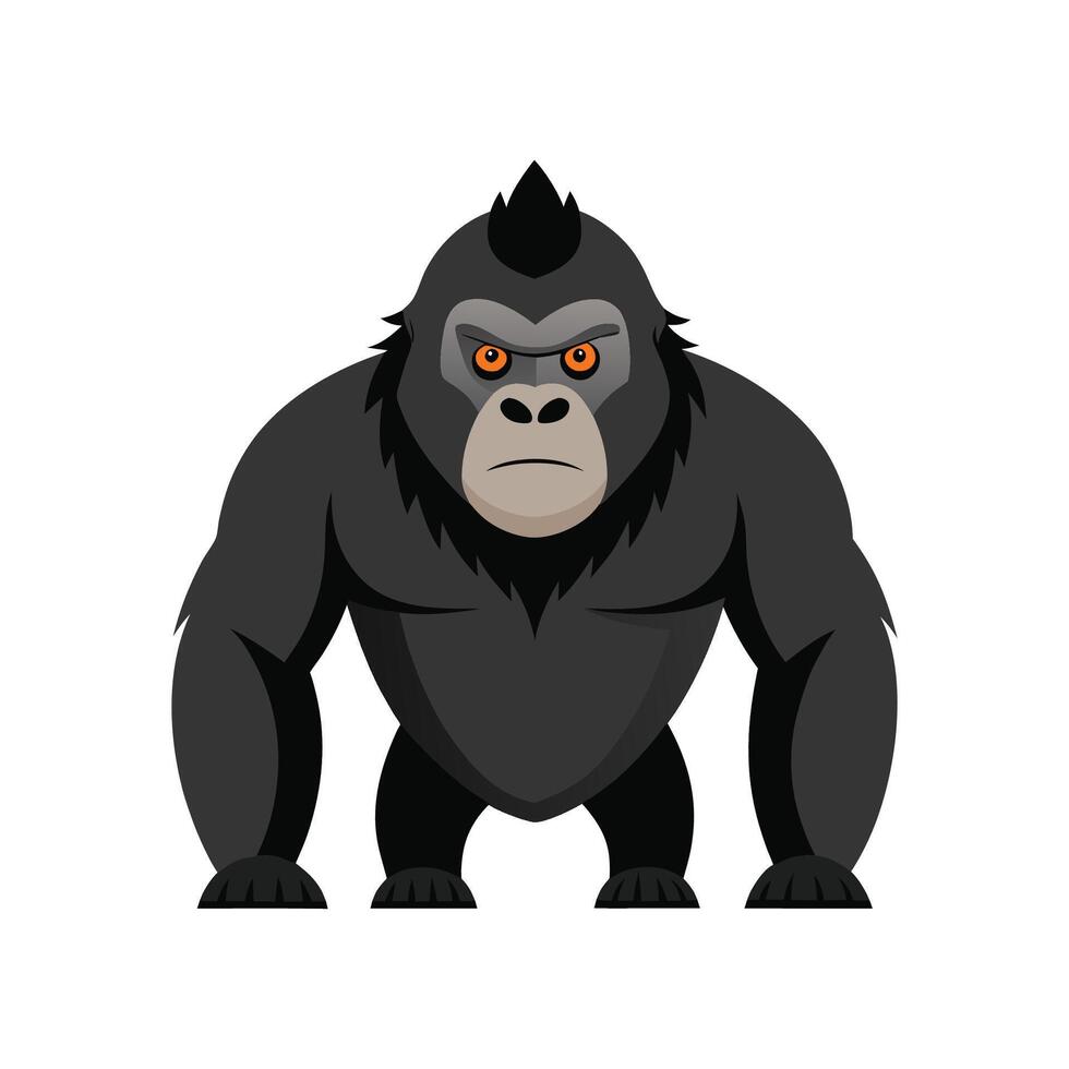 Playful Eastern Gorilla Interacting with Young vector