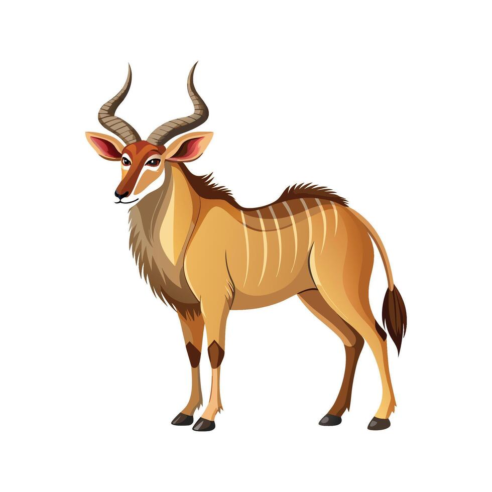 Sturdy Eland in Scenic Landscape vector