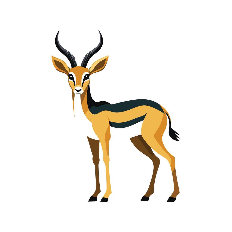 Vibrant Dama Gazelle in Scenic View vector