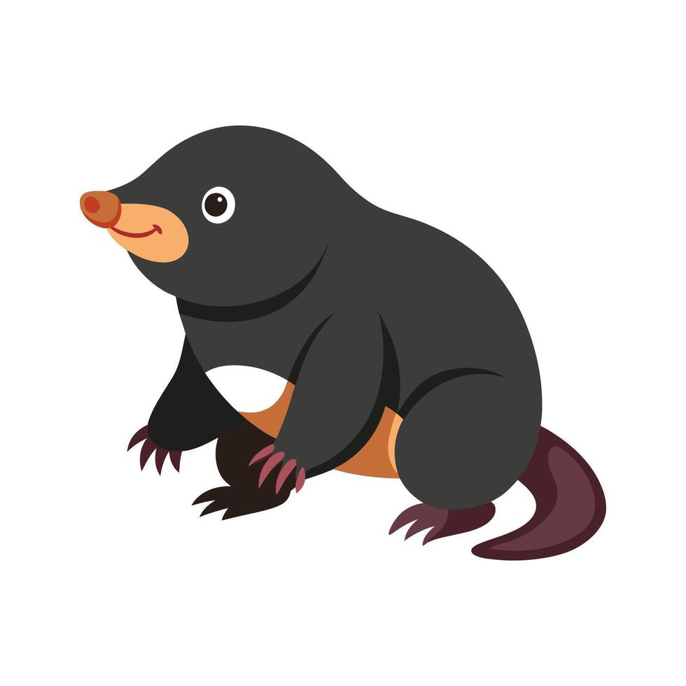 Charming European Mole in its Environment vector