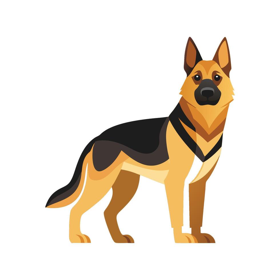 Charming German Shepherd in Natural Setting vector