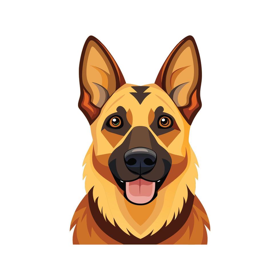 Dynamic German Shepherd in Action vector