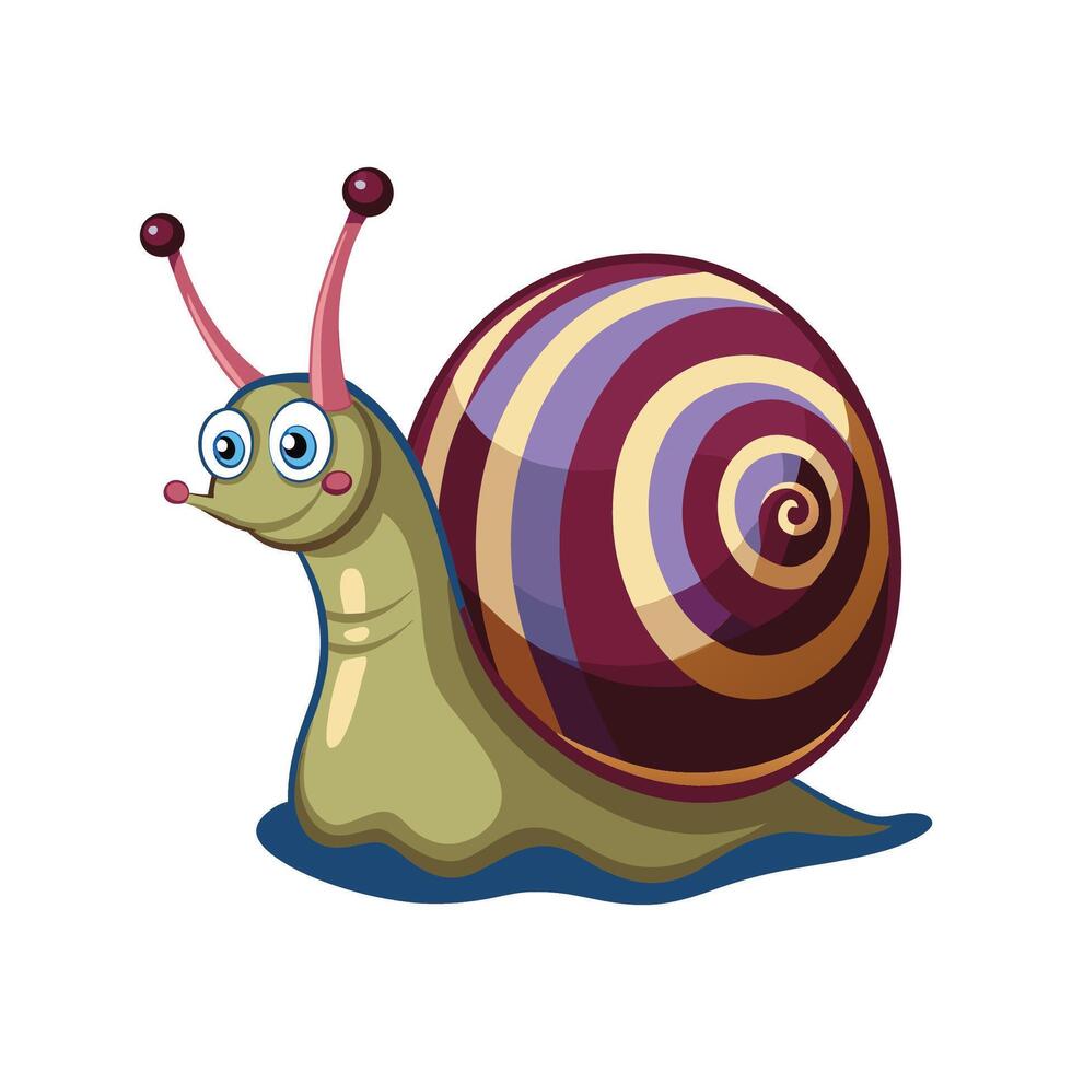 Unique Giant African Snail in Nature vector