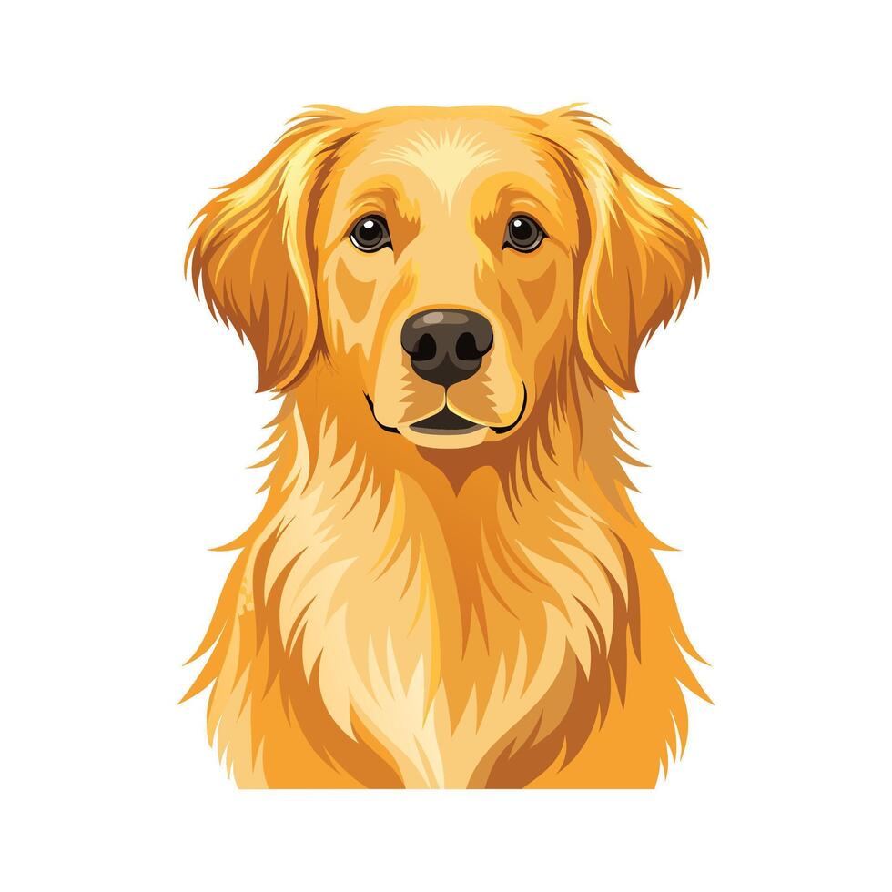 Energetic Golden Retriever with Unique Charm vector