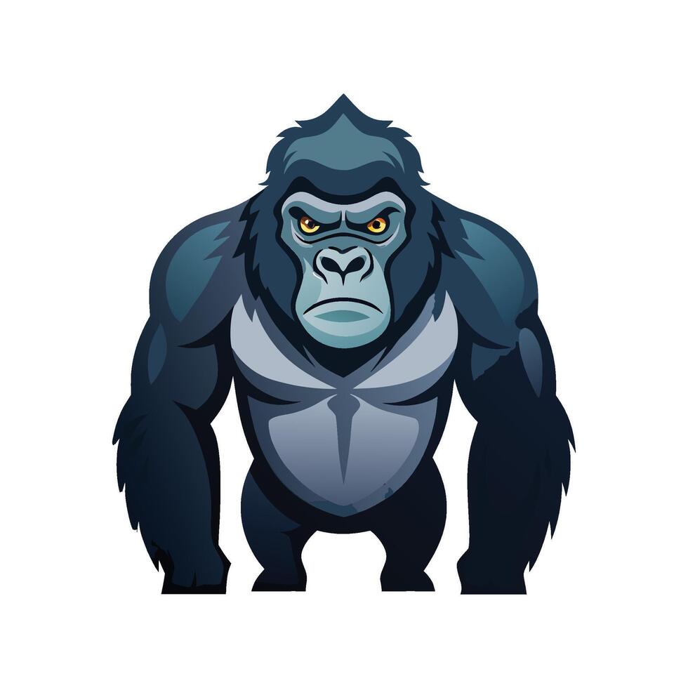 Elegant Gorilla Captured in Motion vector