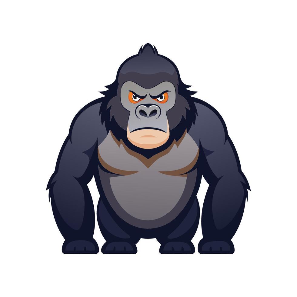 Energetic Gorilla in Natural Habitat vector