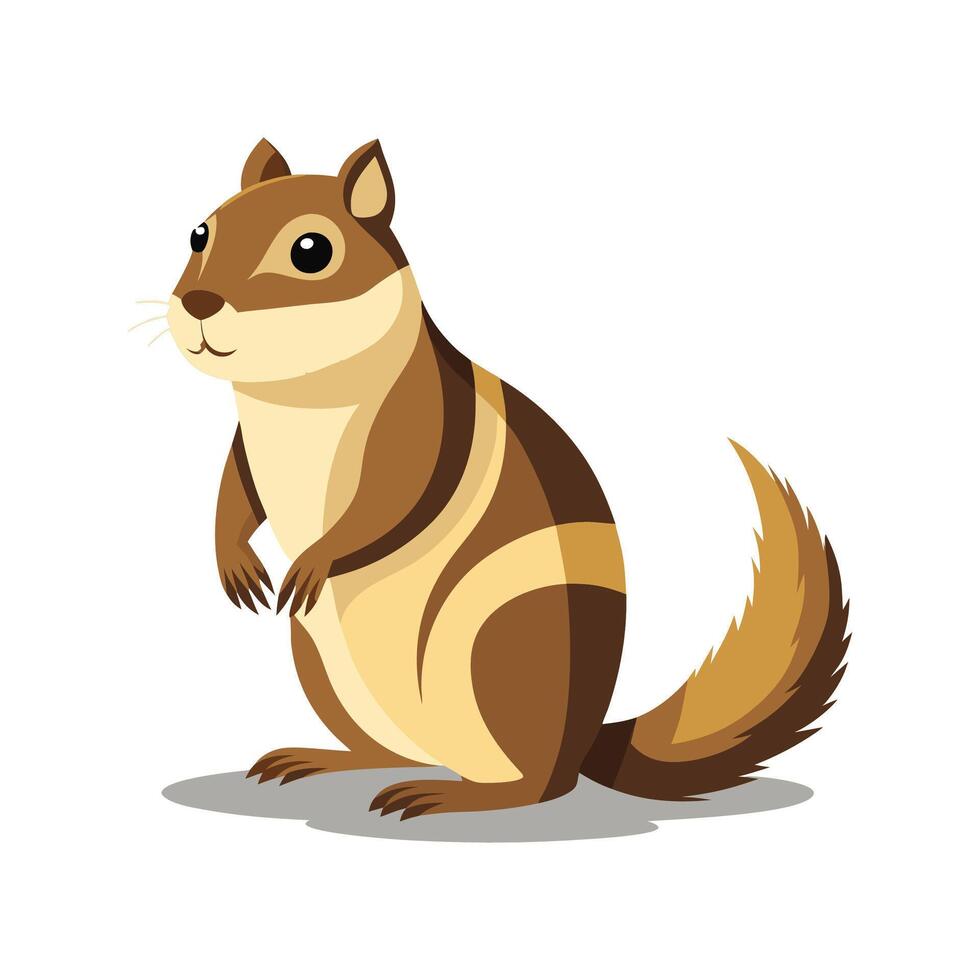 Playful Ground Squirrel in its Habitat vector