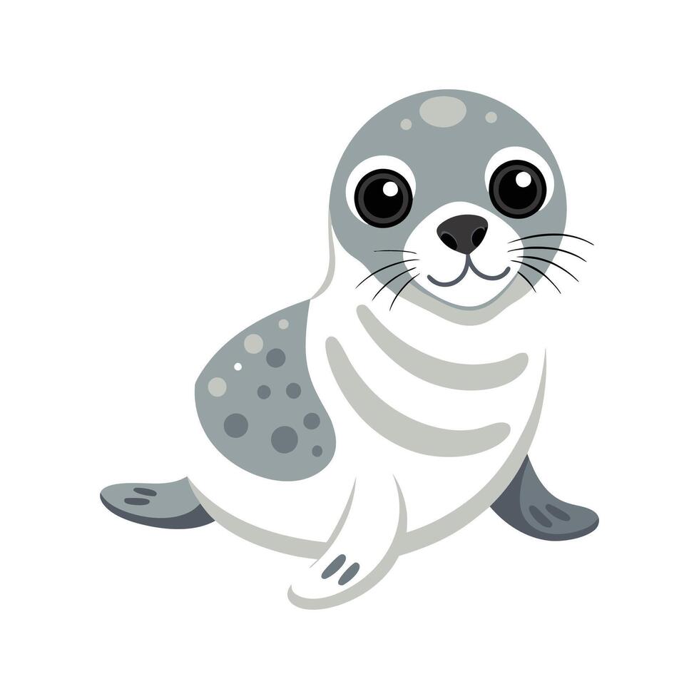Majestic Harp Seal basking on the Rocks vector