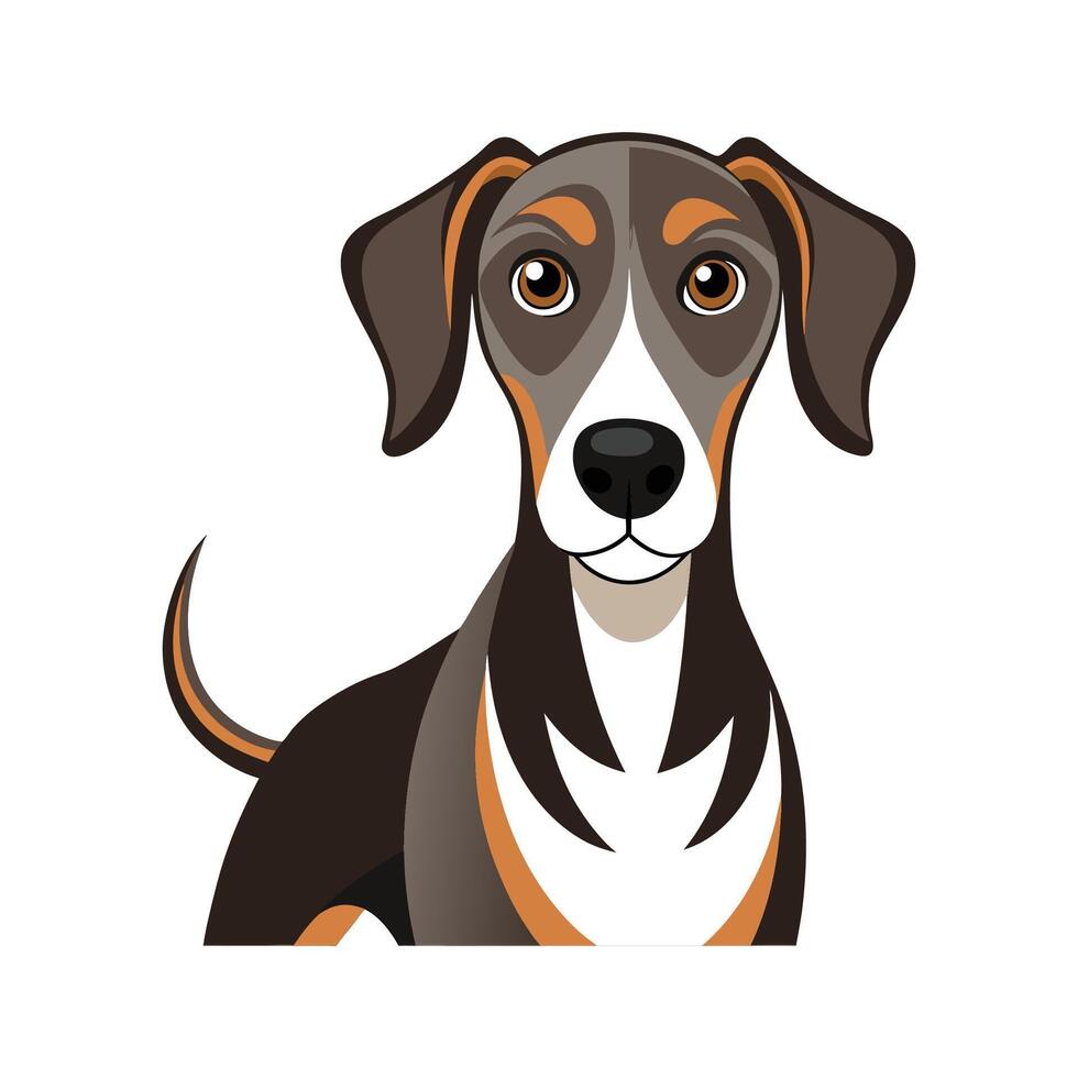 Dynamic Hound Dog in Action vector