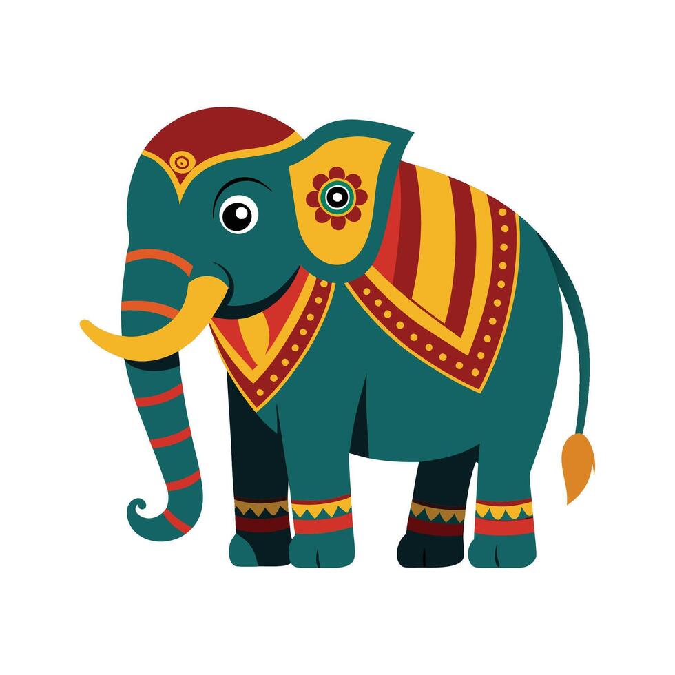 Majestic Indian Elephant in Natural Habitat vector