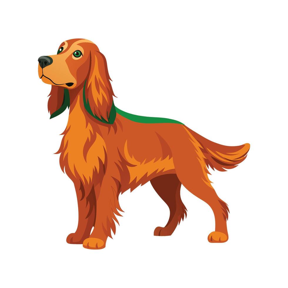 Loyal Irish Setter in Natural Habitat vector