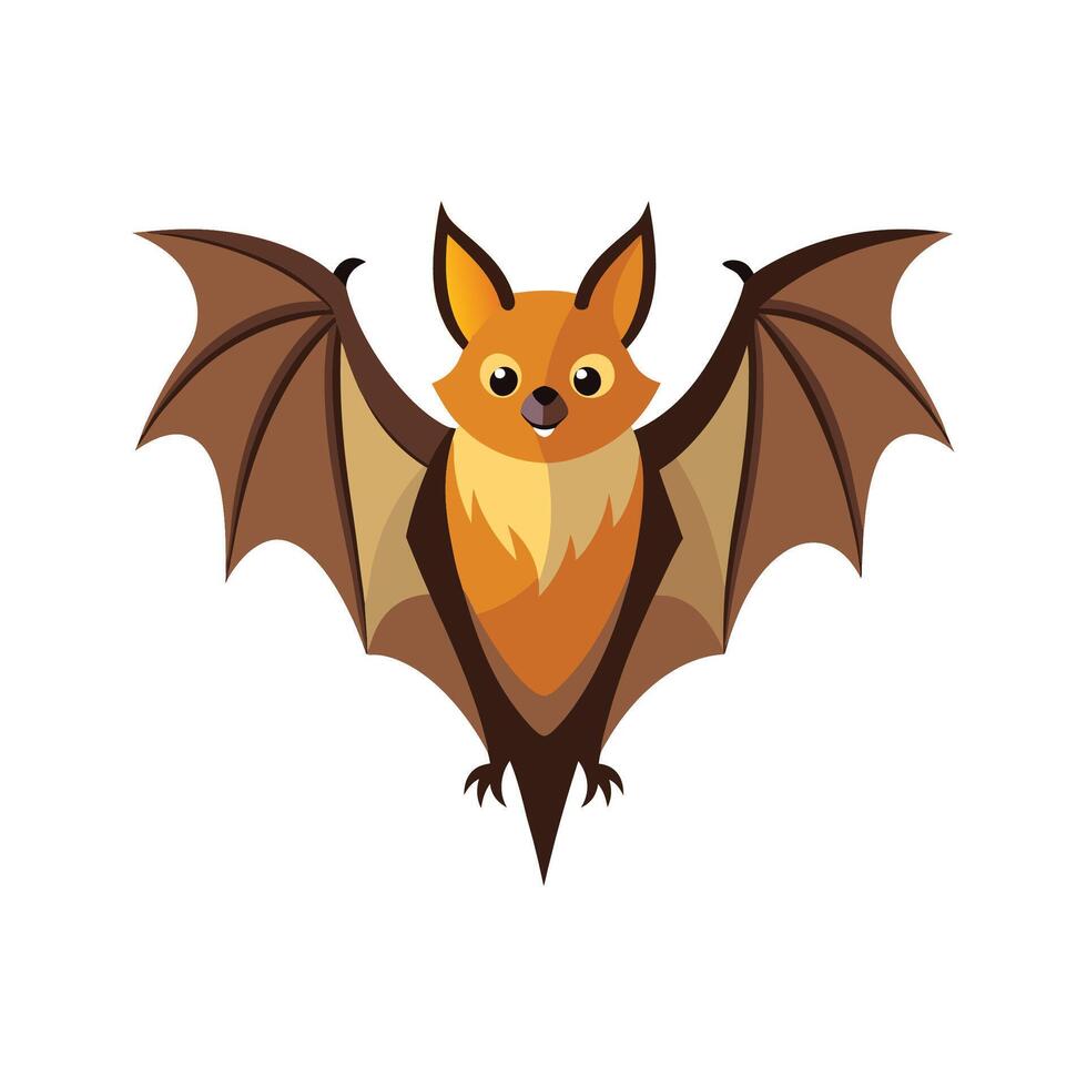 Colorful Large Flying Fox Illustration for Projects vector
