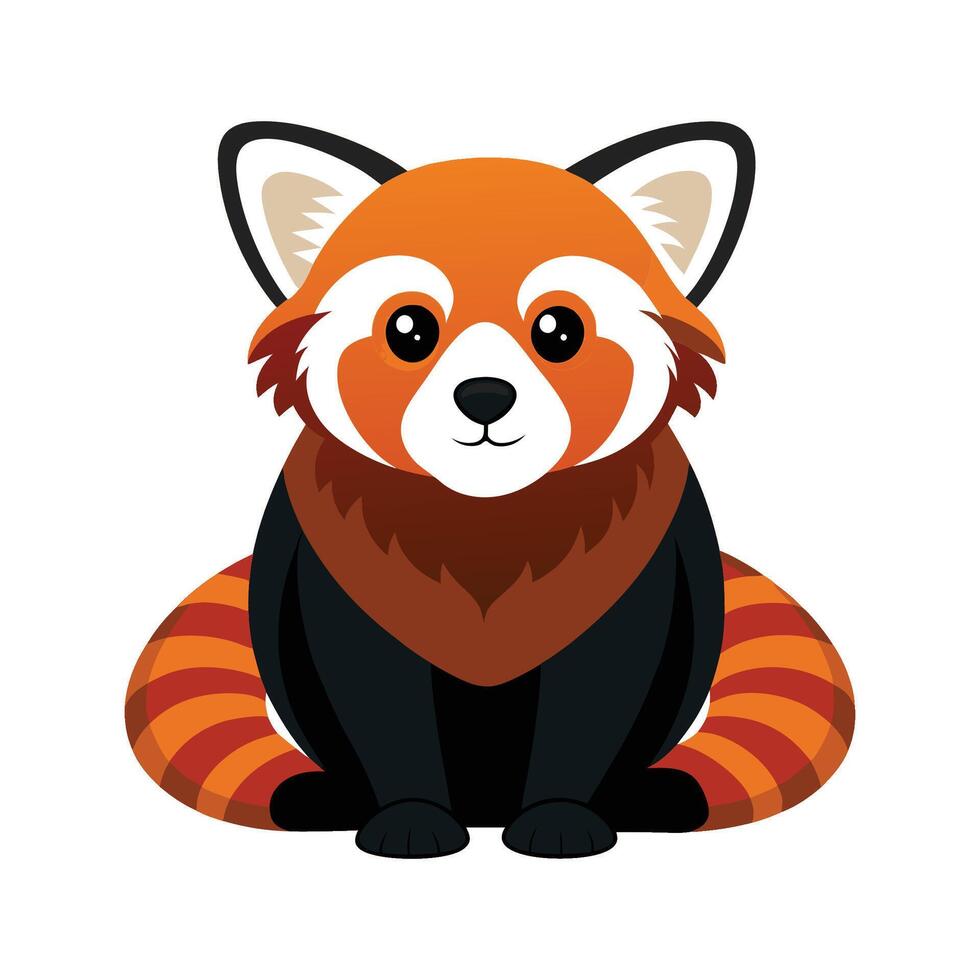 Engaging Lesser Panda Illustration for Wildlife Art vector