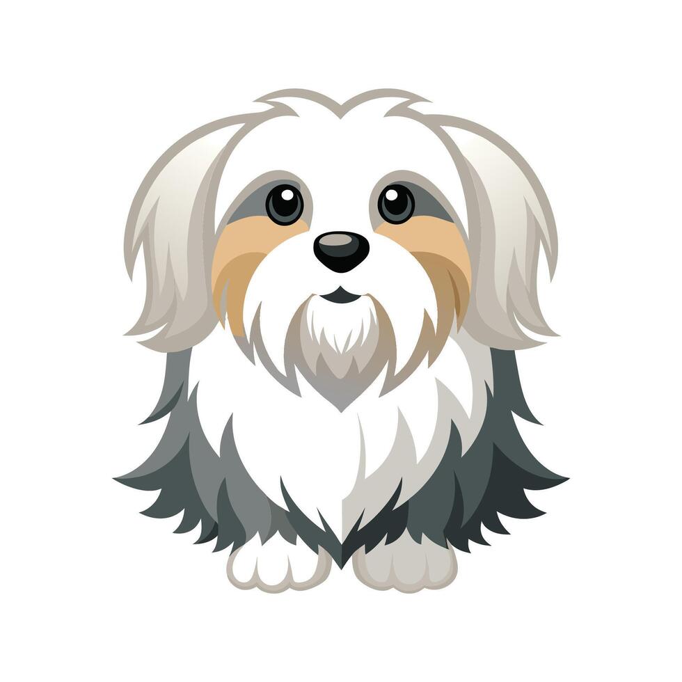 Engaging Lhasa Apso Illustration for Creative Use vector