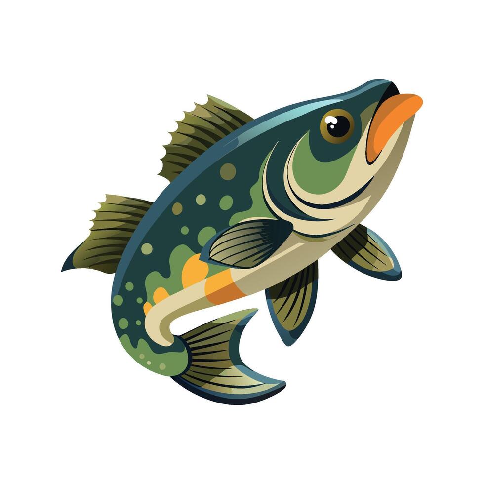 Unique Murray Cod Illustration for Aquatic Art vector