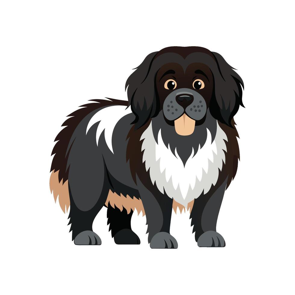 Charming Newfoundland Dog Art for Creative Projects vector