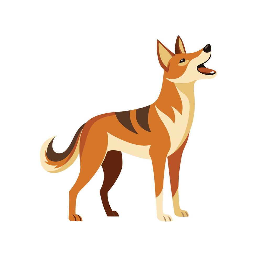 Creative New Guinea Singing Dog Art vector