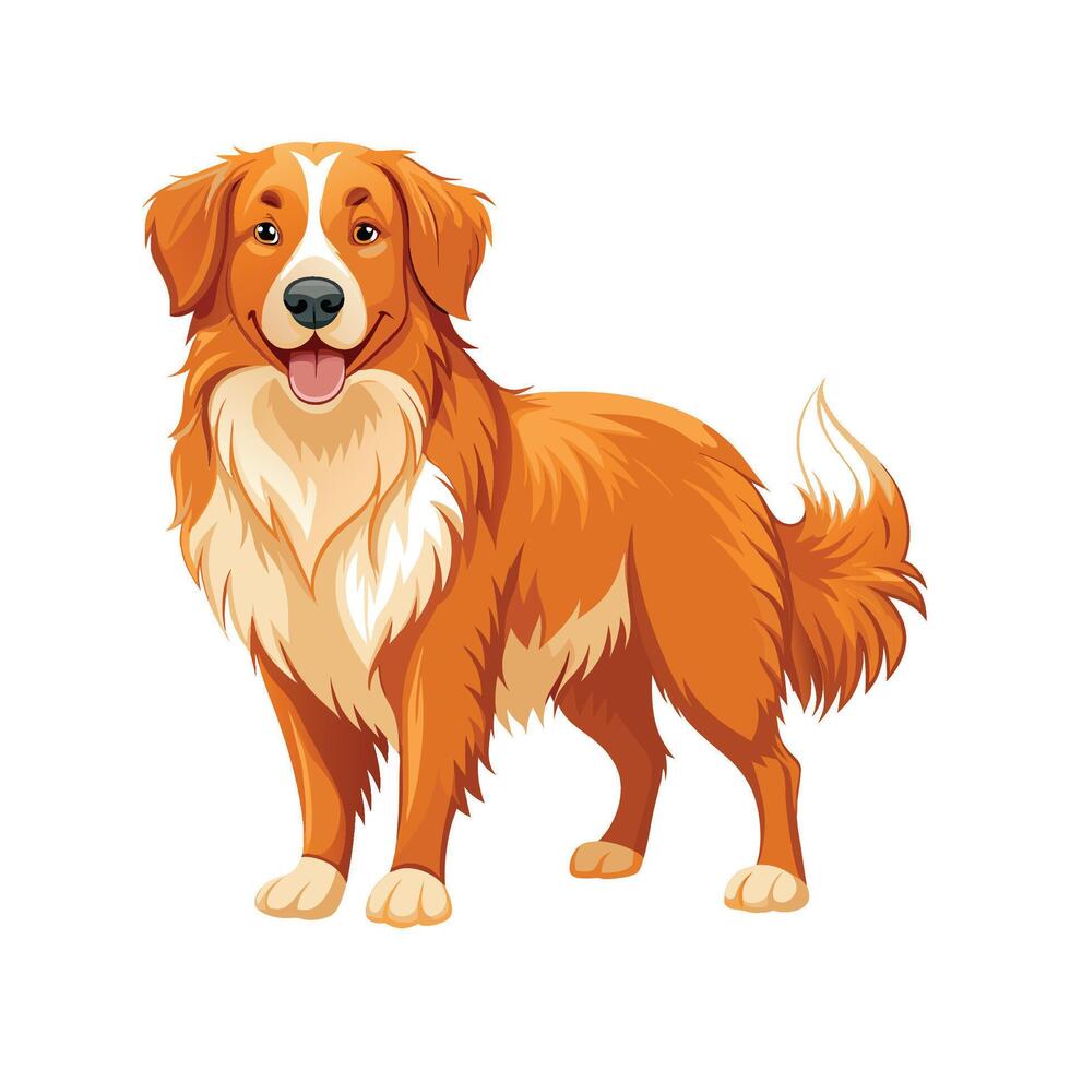 Engaging Nova Scotia Duck Tolling Retriever Illustration vector