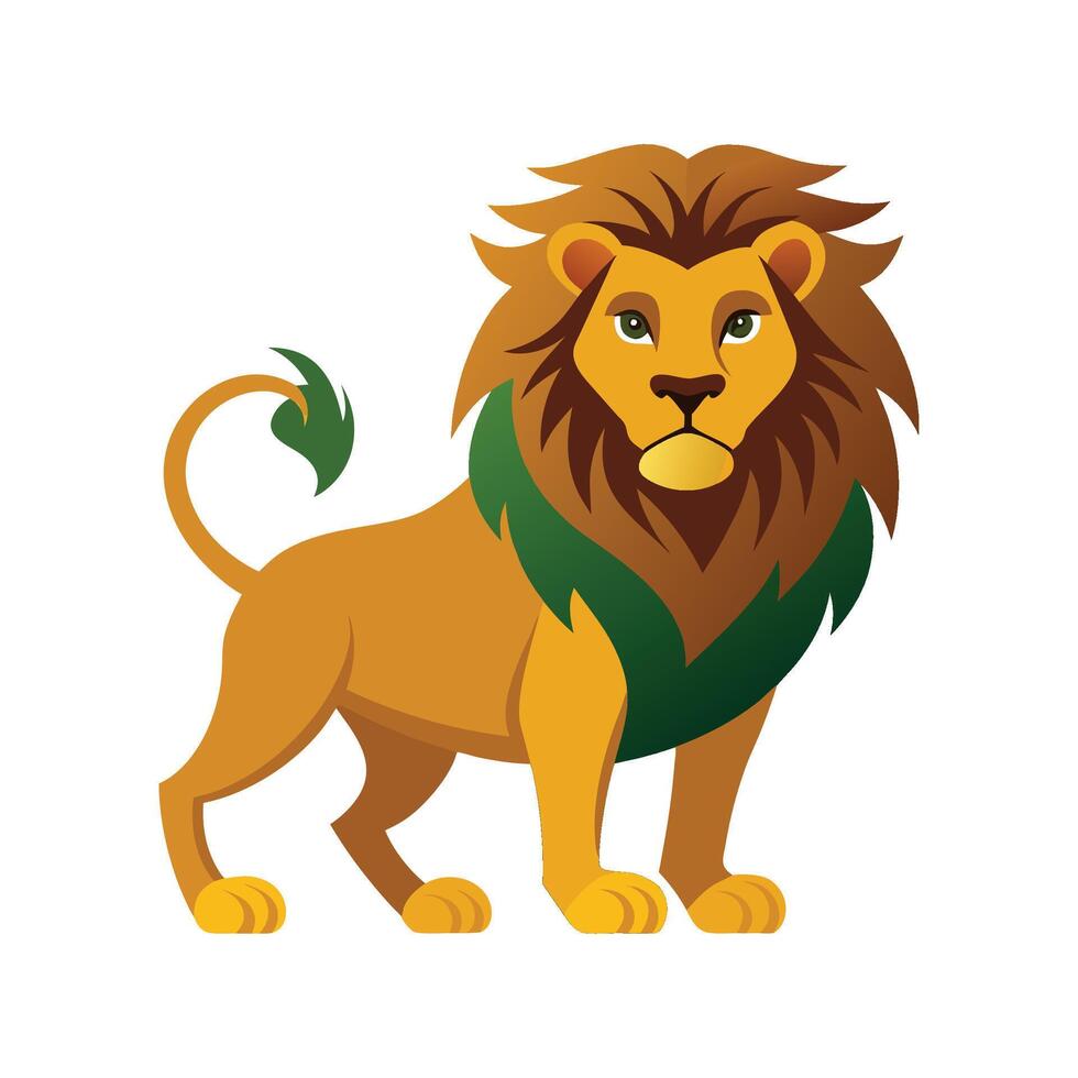 Engaging Persian Lion Illustration for Wildlife Art vector