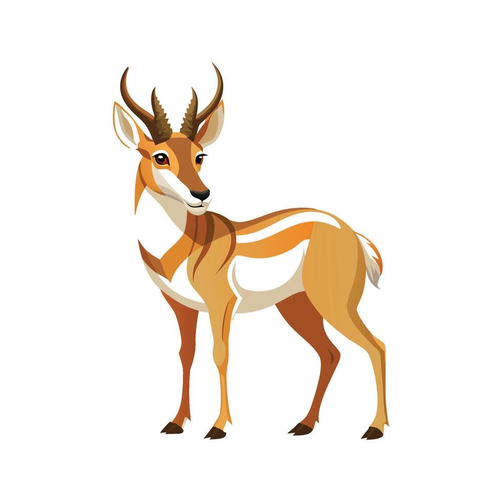 Stylized Pronghorn Art for Unique Wildlife vector
