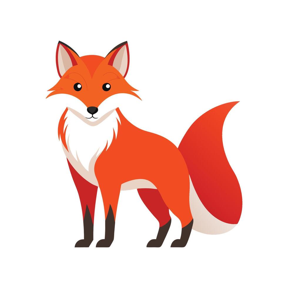 Charming Red Fox Illustration for Wildlife Art vector