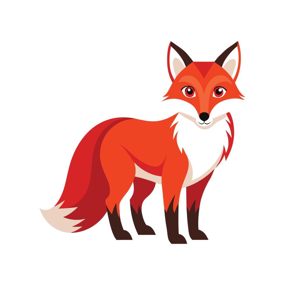 Stylized Red Fox Art for Creatives vector