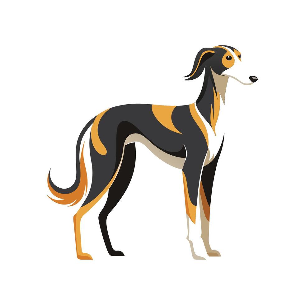 Engaging Saluki Illustration for Artistic Projects vector