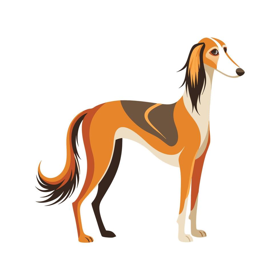 Creative Saluki for Unique Pet Art vector