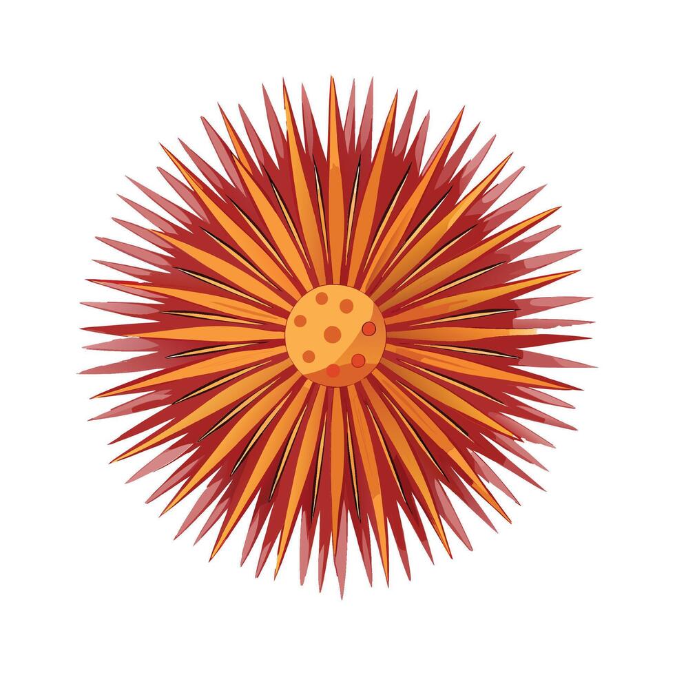 Charming Sea Urchin Illustration for Marine Life vector
