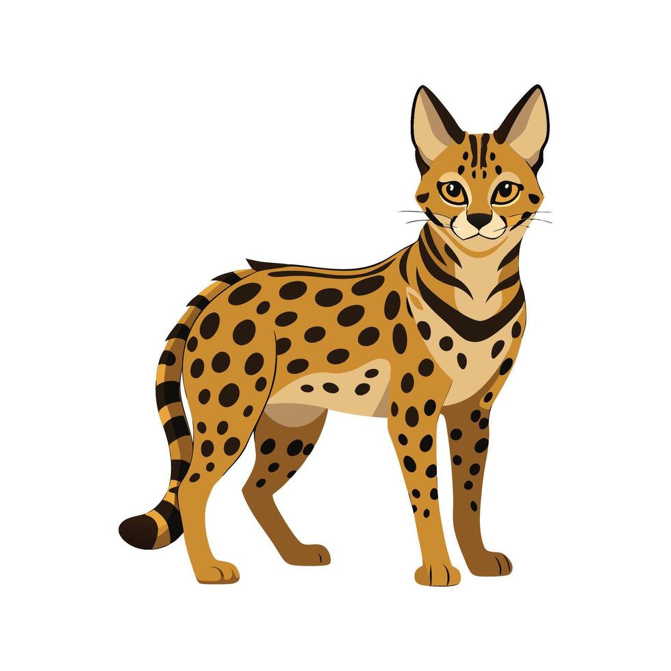 Creative Serval for Unique Wildlife vector