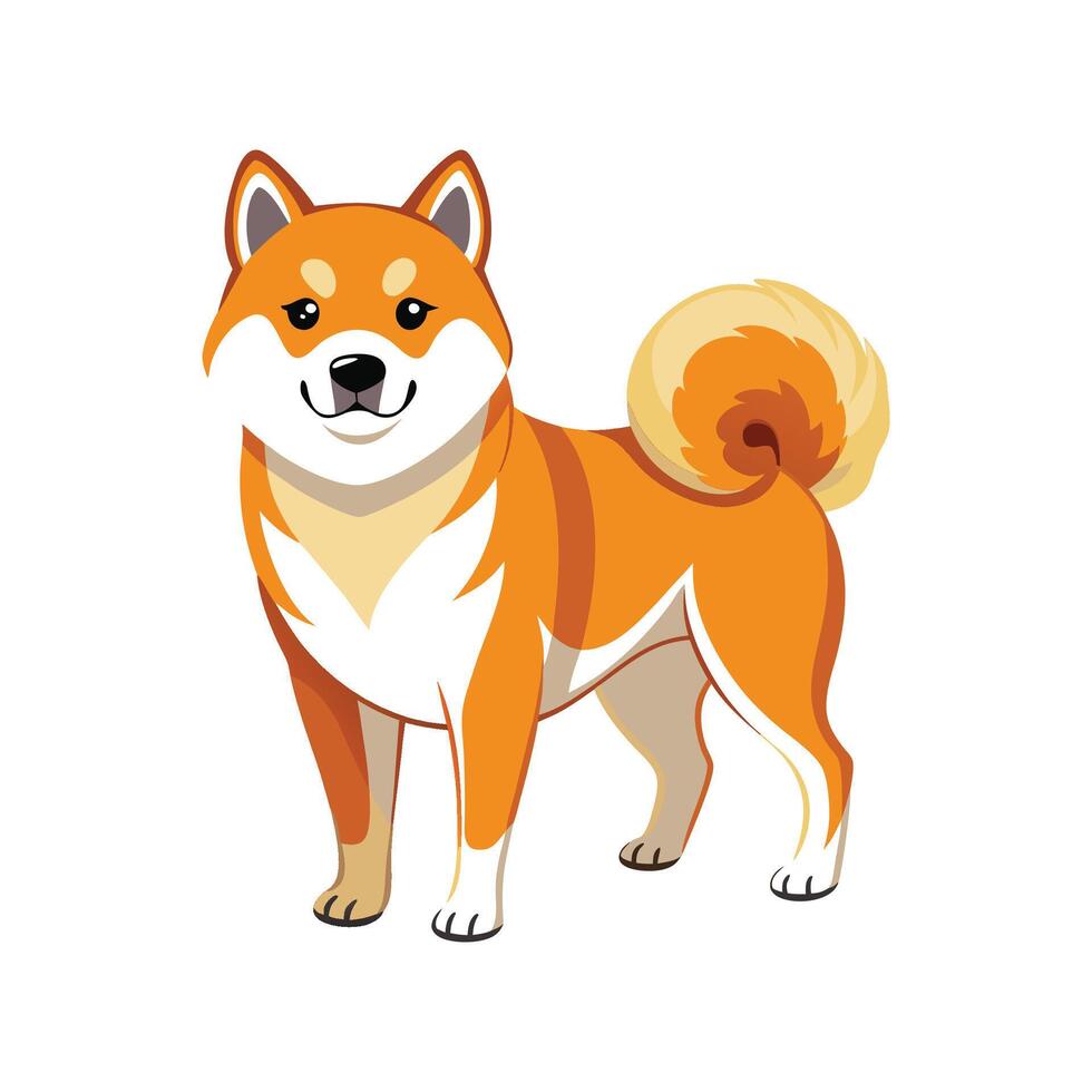 Charming Shiba Inu Illustration for Dog Lovers vector