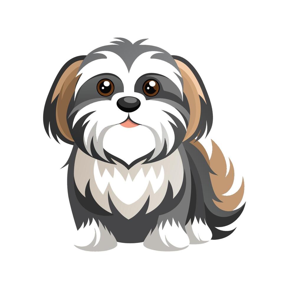 Unique Shih Tzu for Unique Pet Art vector