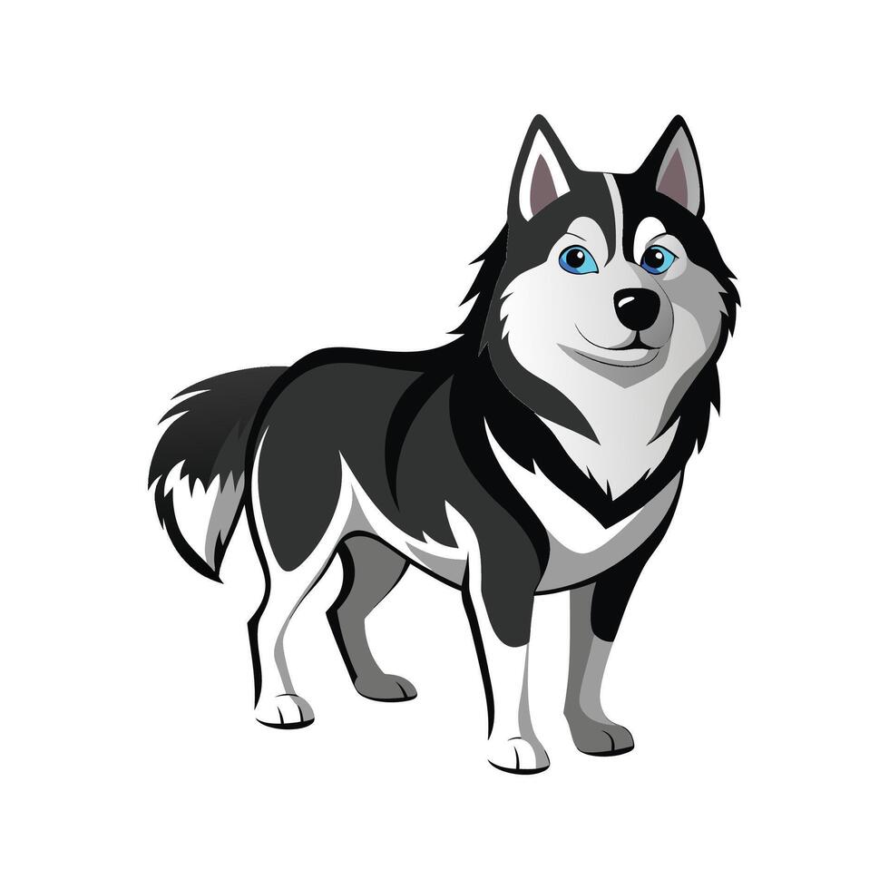 Charming Siberian Husky Illustration for Dog Lovers vector