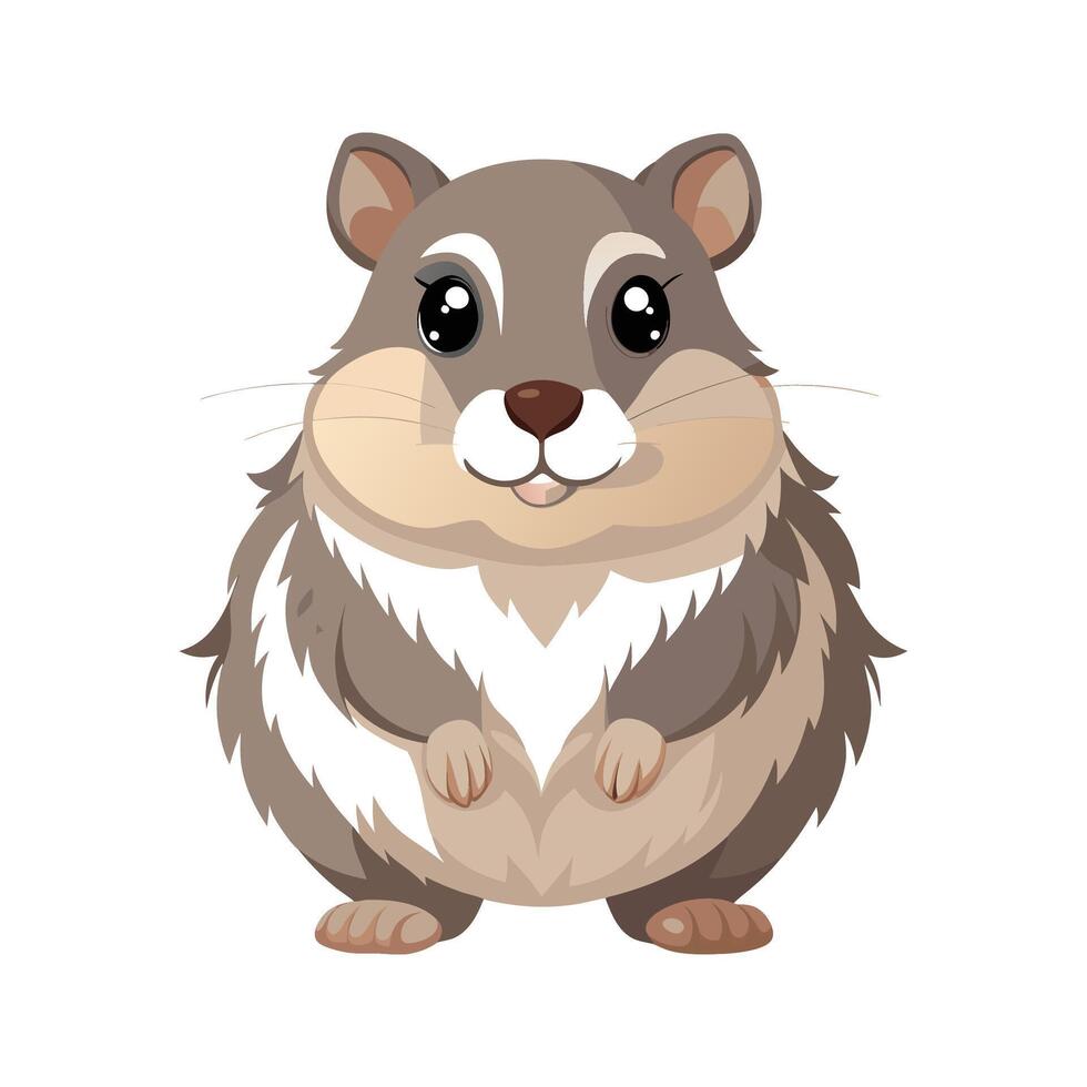 Engaging Siberian Hamster Illustration for Pet Lovers vector
